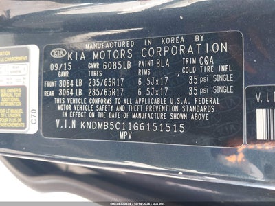 2016 KIA SEDONA 9