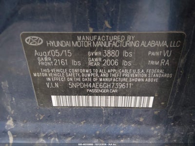 2016 HYUNDAI ELANTRA 9