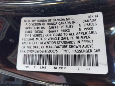 2015 HONDA CIVIC 9