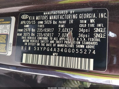 2016 KIA SORENTO 9