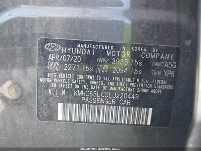 2020 HYUNDAI IONIQ HYBRID 9