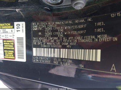 2016 TOYOTA SIENNA 9
