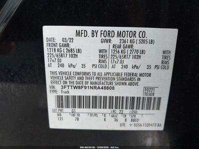 2022 FORD MAVERICK 9