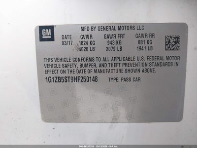 2017 CHEVROLET MALIBU 9