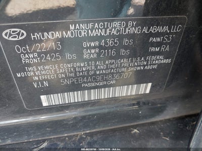 2014 HYUNDAI SONATA 9