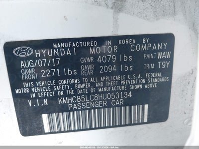 2017 HYUNDAI IONIQ HYBRID 9