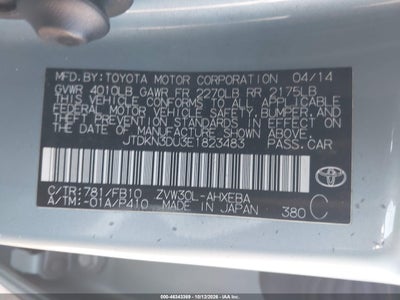 2014 TOYOTA PRIUS 9