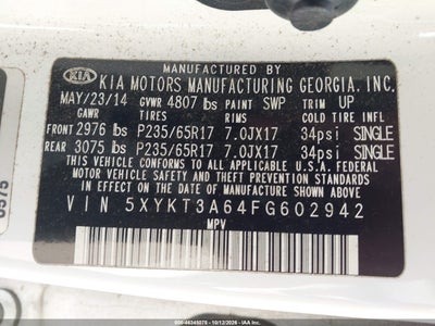 2015 KIA SORENTO 9