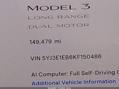 2019 TESLA MODEL 3 15