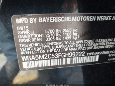 2015 BMW 535I GRAN TURISMO 9