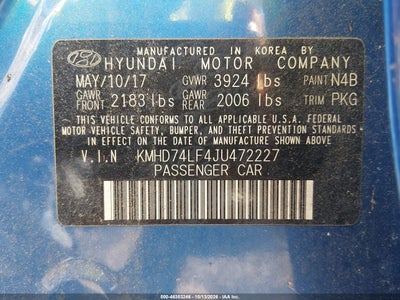 2018 HYUNDAI ELANTRA 9