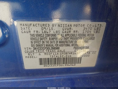 2016 NISSAN VERSA NOTE 9