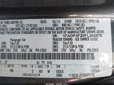 2015 FORD FOCUS 14