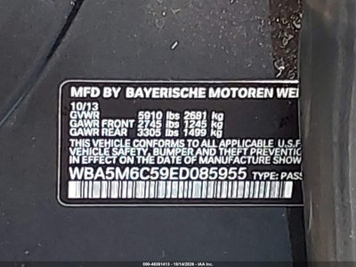 2014 BMW 550I GRAN TURISMO 9