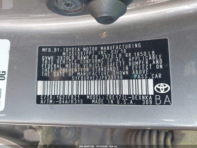2018 TOYOTA COROLLA 9