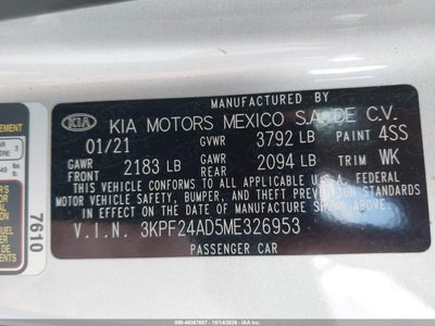 2021 KIA FORTE 9