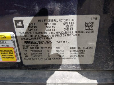 2016 CHEVROLET TRAVERSE 9