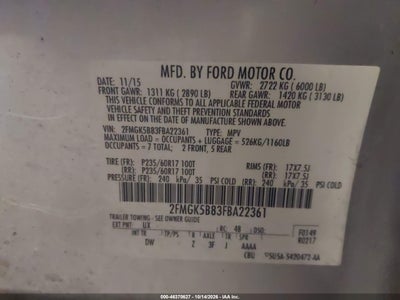 2015 FORD FLEX 9