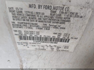 2014 FORD TAURUS 9
