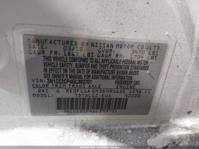 2016 NISSAN VERSA NOTE 9