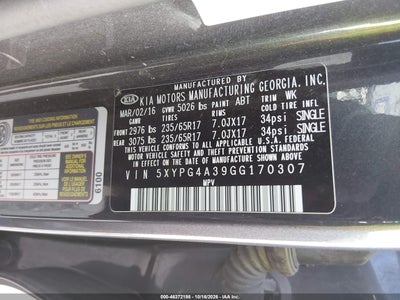 2016 KIA SORENTO 9