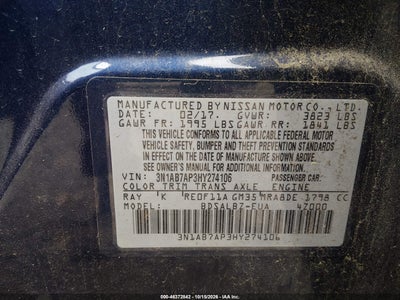2017 NISSAN SENTRA 9