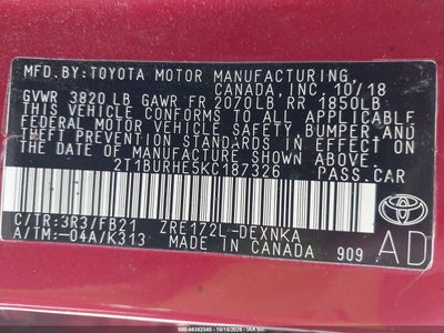 2019 TOYOTA COROLLA 9