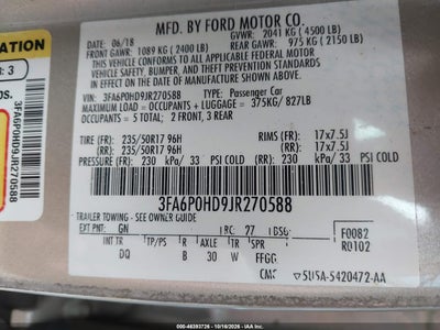 2018 FORD FUSION 9