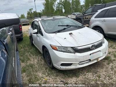 HONDA CIVIC 2012. Lot# 20260650. VIN 2HGFB2F57CH043335. Photo 1