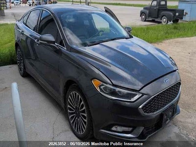 FORD FUSION PLATINUM 2017. Lot# 20263852. VIN 3FA6P0T98HR127158. Photo 1