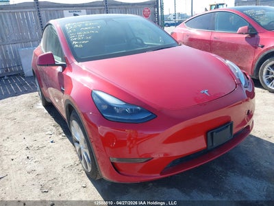 2023 Tesla Model y Long Range Red Lot 111012588810 Vin LRWYGDEE4PC162293