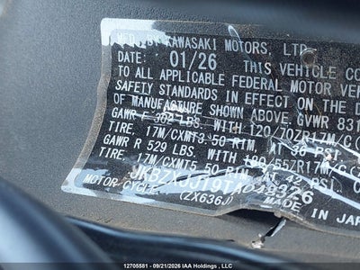 Vehicle Details - Stock #: 12705581 - 2026 KAWASAKI ZX636 K | IAA