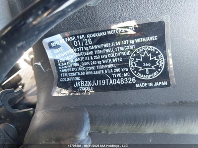 Vehicle Details - Stock #: 12705581 - 2026 KAWASAKI ZX636 K | IAA