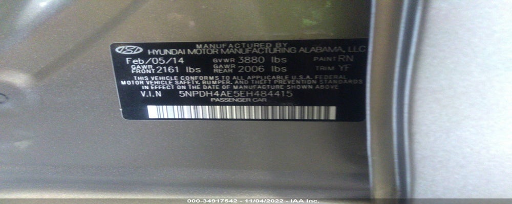 5NPDH4AE5EH484415 2014 HYUNDAI ELANTRA photo no. 9