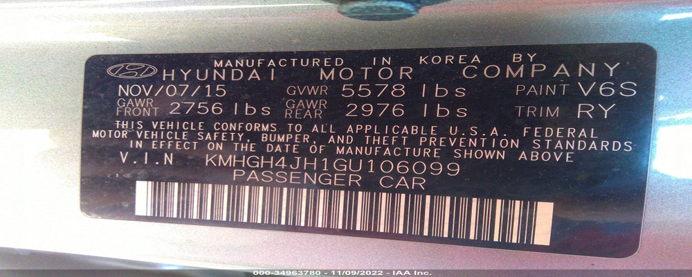 KMHGH4JH1GU106099 2016 HYUNDAI EQUUS photo no. 9