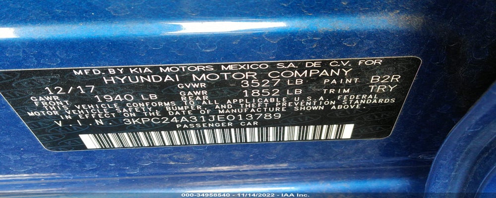3KPC24A31JE013789 2018 HYUNDAI ACCENT photo no. 9