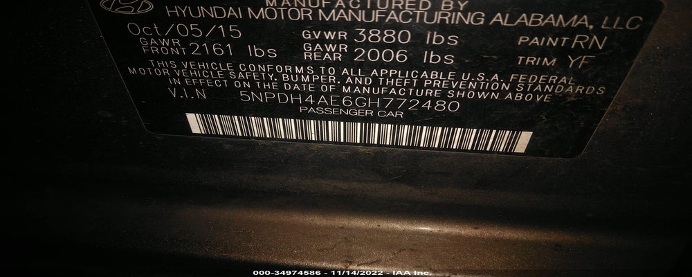 5NPDH4AE6GH772480 2016 HYUNDAI ELANTRA photo no. 9