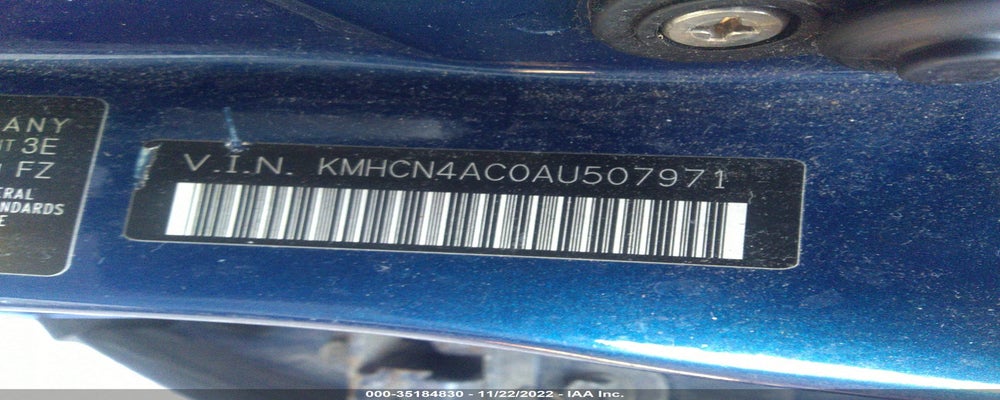 KMHCN4AC0AU507971 2010 HYUNDAI ACCENT photo no. 9