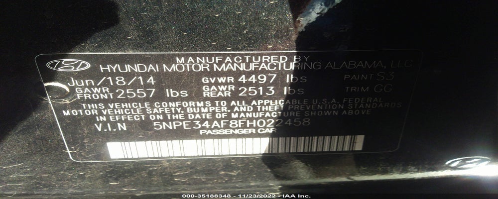 5NPE34AF8FH022458 2015 HYUNDAI SONATA photo no. 9