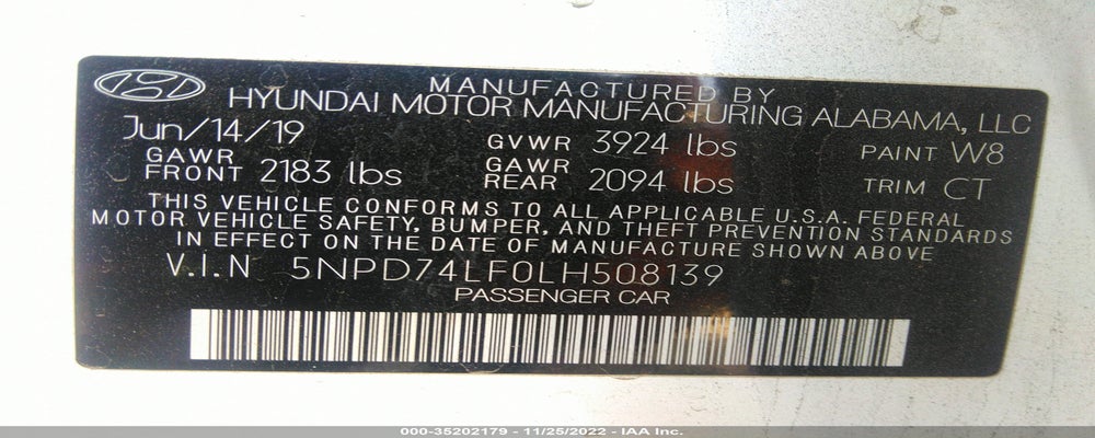 5NPD74LF0LH508139 2020 HYUNDAI ELANTRA photo no. 9