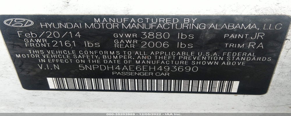 5NPDH4AE6EH493690 2014 HYUNDAI ELANTRA photo no. 9