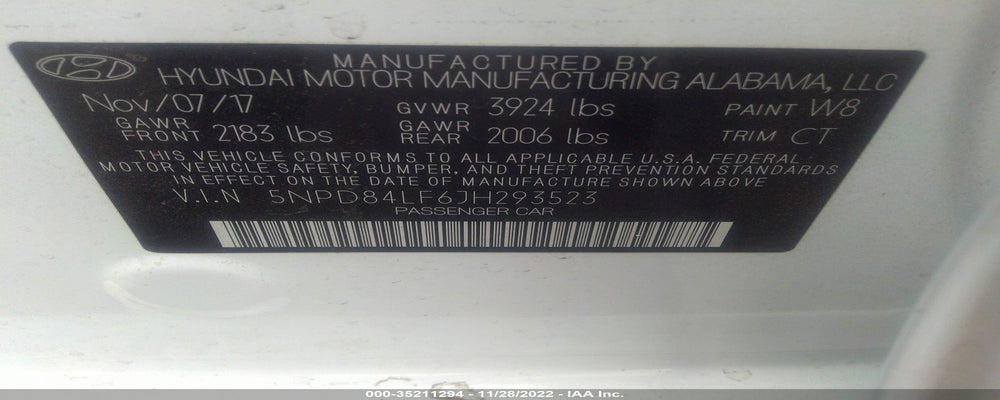 5NPD84LF6JH293523 2018 HYUNDAI ELANTRA photo no. 9