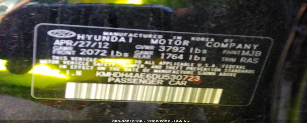 KMHDH4AE6DU530723 2013 HYUNDAI ELANTRA photo no. 9