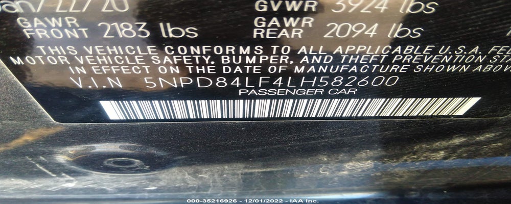5NPD84LF4LH582600 2020 HYUNDAI ELANTRA photo no. 9