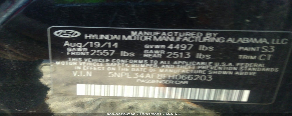 5NPE34AF8FH066203 2015 HYUNDAI SONATA photo no. 9