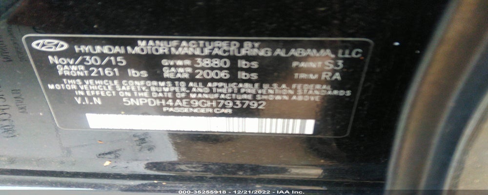 5NPDH4AE9GH793792 2016 HYUNDAI ELANTRA photo no. 9