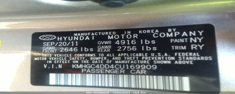 KMHGC4DD4CU169909 2012 HYUNDAI GENESIS photo no. 9
