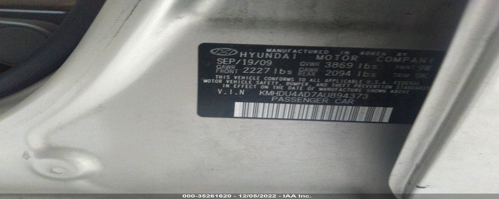 KMHDU4AD7AU894373 2010 HYUNDAI ELANTRA photo no. 9