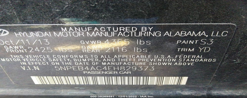 5NPEB4AC4EH829373 2014 HYUNDAI SONATA photo no. 9