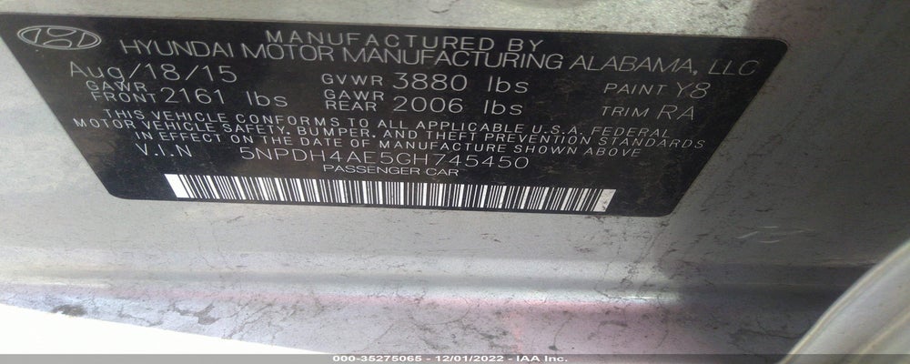 5NPDH4AE5GH745450 2016 HYUNDAI ELANTRA photo no. 9